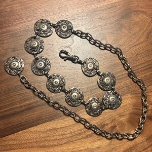 Silver Concho Chain Belt M/L